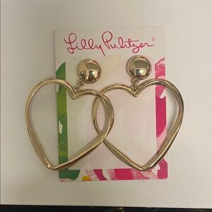 Lilly Pulitzer Gold Open Heart Earrings